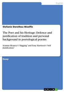 Title: The Poet and his Heritage: Defence and justification of tradition and personal background in poetological poems: 