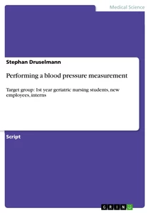 Title: Performing a blood pressure measurement