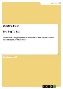 Title: Too Big To Fail