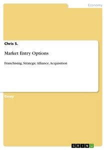 Title: Market Entry Options