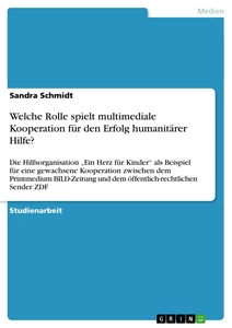 Titel: Welche Rolle spielt multimediale Kooperation für den Erfolg humanitärer Hilfe?