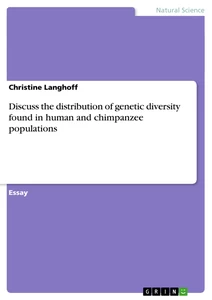 Title: Discuss the distribution of genetic diversity found in human and chimpanzee populations