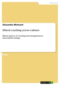 Title: Ethical coaching across cultures 