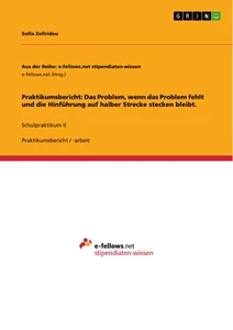 Praktikumsbericht: Das Problem, wenn das Problem fehlt und die Hinführung auf halber Strecke stecken bleibt.