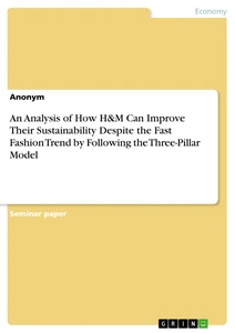 An Analysis of How H&M Can Improve Their Sustainability Despite the Fast Fashion Trend by Following the Three-Pillar Model
