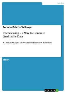Title: Interviewing – a Way to Generate Qualitative Data