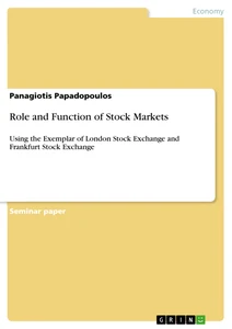 Title: Role and Function of Stock Markets