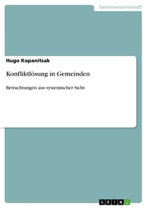 Title: Konfliktlösung in Gemeinden
