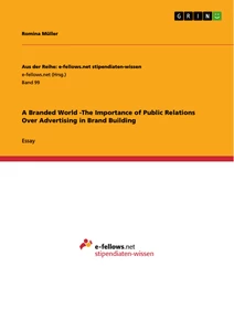 Title: A Branded World -The Importance of Public Relations Over Advertising in Brand Building