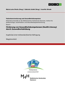 Title: Förderung von Gesundheitskompetenzen (Health Literacy) durch Gesundheitsbildung