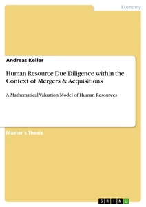 Titel: Human Resource Due Diligence within the Context of Mergers & Acquisitions