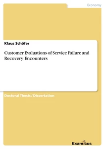 Customer Evaluations of Service Failure and Recovery Encounters