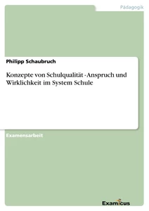 Titel: Konzepte von Schulqualität - Anspruch und Wirklichkeit im System Schule