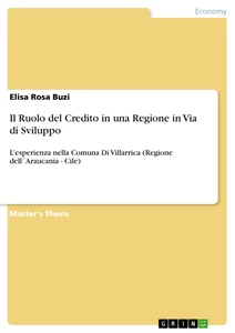 Title: Il Ruolo del Credito in una Regione in Via di Sviluppo