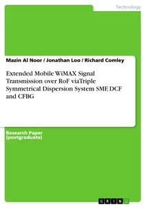 Titel: Extended Mobile WiMAX Signal Transmission over RoF viaTriple Symmetrical Dispersion System SMF, DCF and CFBG