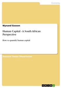 Title: Human Capital - A South African Perspective