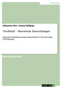 Title: "Feedback" - Historische Entwicklungen