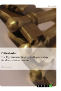 Titel: Die Eigentumswohnung als Kapitalanlage für den privaten Investor