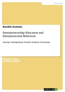 Title: Entrepreneurship Education and Entrepreneurial Behaviour
