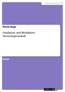 Title: Oxidation und Reduktion - Versuchsprotokoll