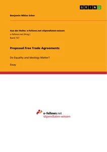 Title: Proposed Free Trade Agreements