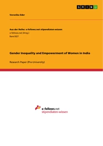 Title: Gender Inequality and Empowerment of Women in India