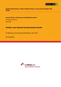 Titel: Studien zum deutsch-brasilianischen Recht