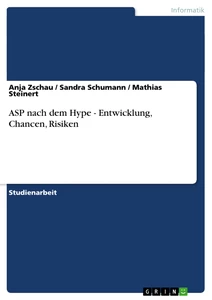 Titel: ASP nach dem Hype - Entwicklung, Chancen, Risiken