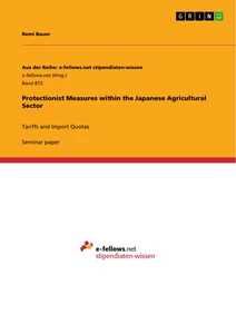 Titel: Protectionist Measures within the Japanese Agricultural Sector