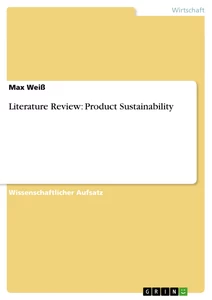 Titel: Literature Review: Product Sustainability