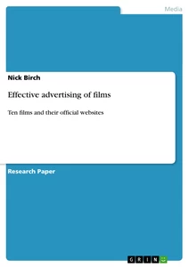 Title: Effective advertising of films