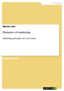 Title: Elements of marketing