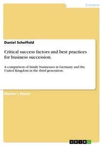 Title: Critical success factors and best practices for business succession.