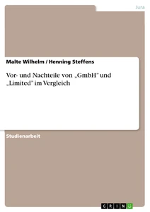 Titel: Vor- und Nachteile von „GmbH” und „Limited” im Vergleich
