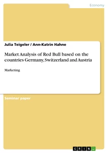 Title: Market Analysis of Red Bull based on the countries Germany, Switzerland and Austria