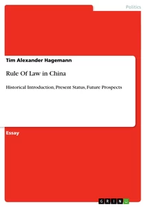 Titel: Rule Of Law in China