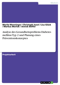 Titel: Analyse des Gesundheitsproblems Diabetes mellitus Typ 2 und Planung eines Präventionskonzeptes