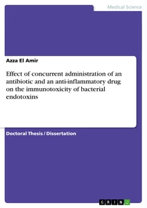 Title: Effect of concurrent administration of an antibiotic and an anti-inflammatory drug on the immunotoxicity of bacterial endotoxins
