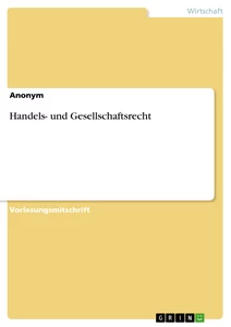Title: Handels- und Gesellschaftsrecht