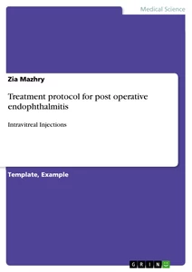 Title: Treatment protocol for post operative endophthalmitis