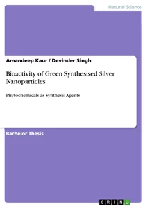 Title: Bioactivity of Green Synthesised Silver Nanoparticles