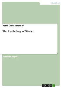 Titel: The Psychology of Women