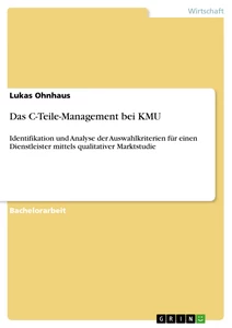 Titel: Das C-Teile-Management bei KMU