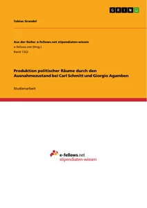 Titel: Produktion politischer Räume durch den Ausnahmezustand bei Carl Schmitt und Giorgio Agamben
