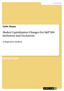 Title: Market Capitalization Changes For S&P 500 Inclusions And Exclusions
