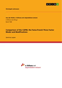 Title: Comparison of the CAPM, the Fama-French Three Factor Model and Modifications