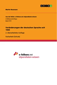 Titel: Veränderungen der deutschen Sprache seit 1945