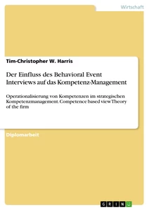 Title: Der Einfluss des Behavioral Event Interviews auf das Kompetenz-Management