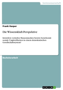 Title: Die Wissenskluft-Perspektive