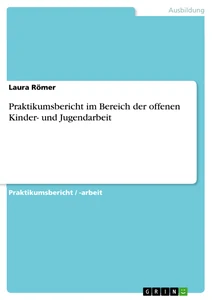Praktikumsbericht Im Bereich Der Offenen Kinder Und Grin